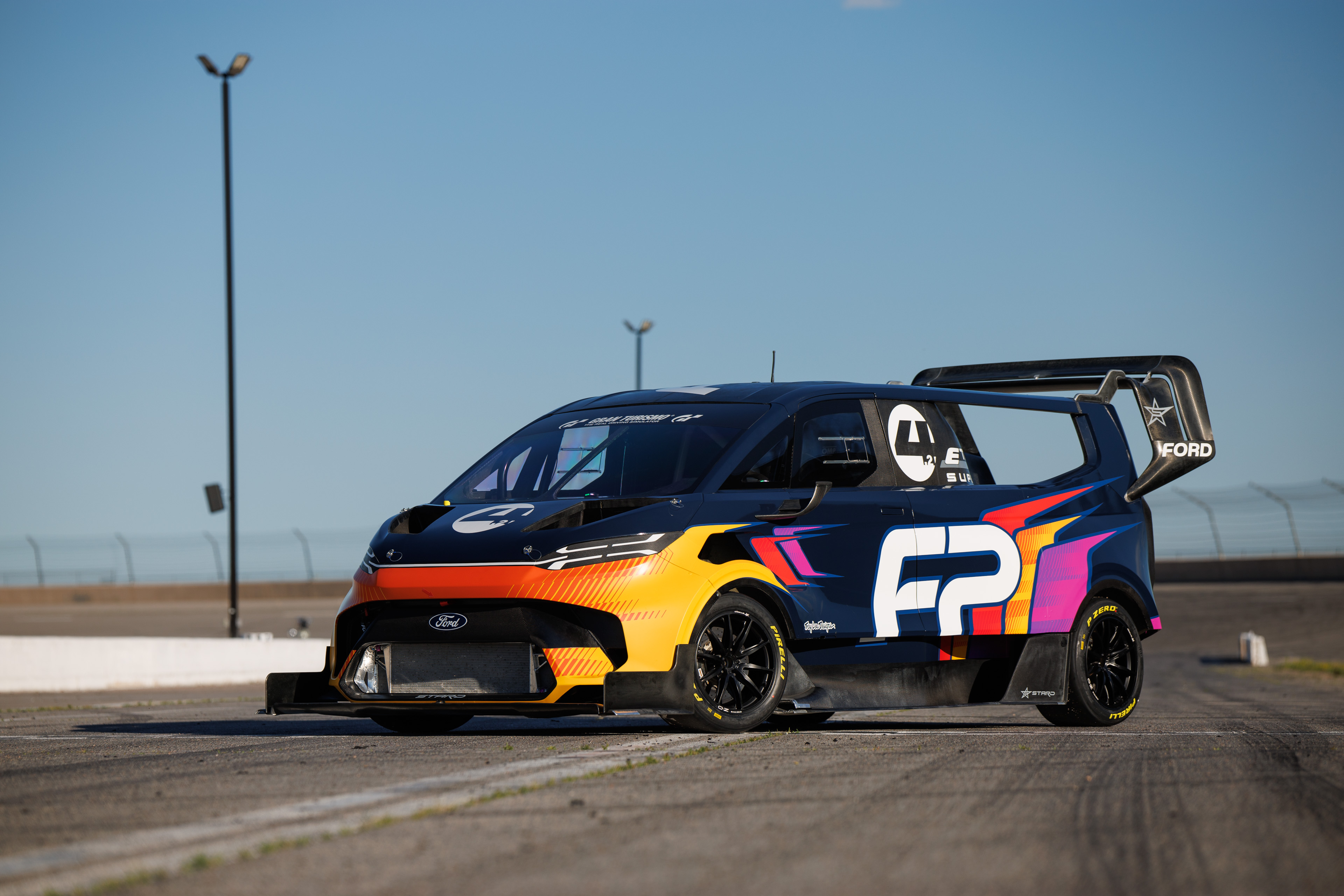 The SuperVan 4.2 at the 2023 Pikes Peak International Hillclimb in Colorado.